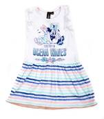 White Printed Cotton Kids Frocks
