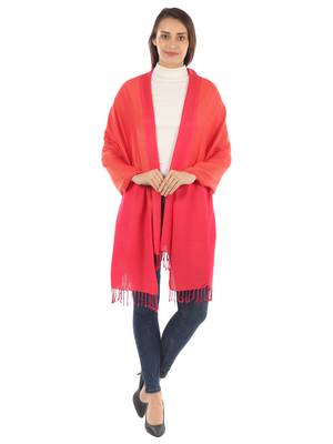 Super Fine Soft Women's Viscose Reversible Pashmina Scarf, Stole & Wrap with Hanger 1