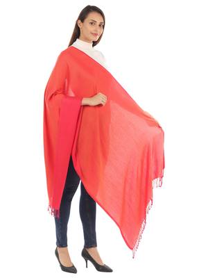 Super Fine Soft Women's Viscose Reversible Pashmina Scarf, Stole & Wrap with Hanger 4