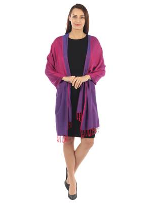 Super Fine Soft Women's Viscose Reversible Pashmina Scarf, Stole & Wrap with Hanger 1