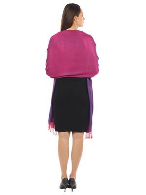 Super Fine Soft Women's Viscose Reversible Pashmina Scarf, Stole & Wrap with Hanger 3