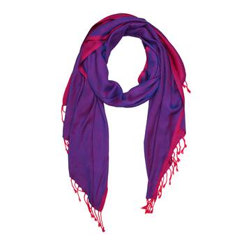 Super Fine Soft Women's Viscose Reversible Pashmina Scarf, Stole & Wrap with Hanger 5
