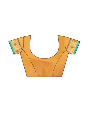 Mustard Woven Poly Silk Saree With Blouse 5