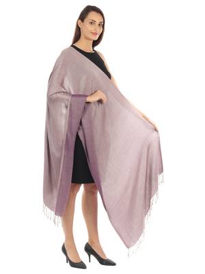 Super Fine Soft Women's Viscose Reversible Pashmina Scarf, Stole & Wrap with Hanger 2