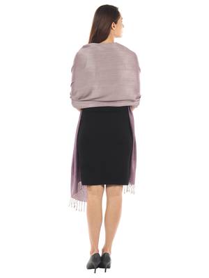 Super Fine Soft Women's Viscose Reversible Pashmina Scarf, Stole & Wrap with Hanger 3