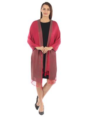 Super Fine Soft Women's Viscose Reversible Pashmina Scarf, Stole & Wrap with Hanger 1