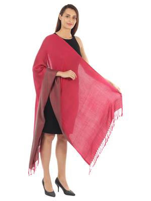 Super Fine Soft Women's Viscose Reversible Pashmina Scarf, Stole & Wrap with Hanger 2