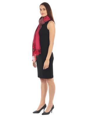 Super Fine Soft Women's Viscose Reversible Pashmina Scarf, Stole & Wrap with Hanger 4