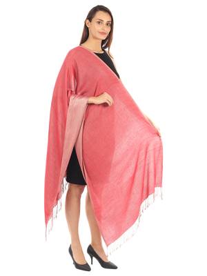 Super Fine Soft Women's Viscose Reversible Pashmina Scarf, Stole & Wrap with Hanger 2