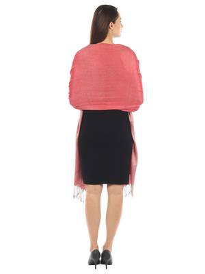 Super Fine Soft Women's Viscose Reversible Pashmina Scarf, Stole & Wrap with Hanger 3