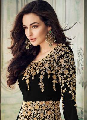 Black Embroidered Georgette Salwar 2
