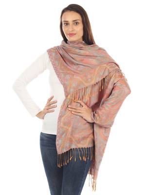 Super Fine Soft Women's Mudal Reversible Pashmina Scarf, Stole & Wrap with Hanger 1