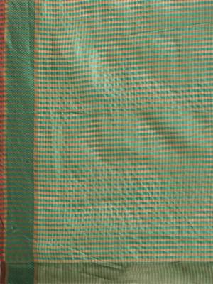 Kimisha Women's Red Silk Cotton Kanjivaram Saree 5