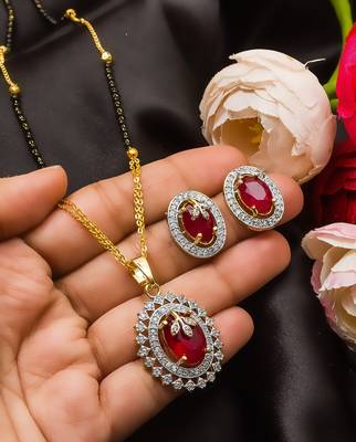 Gold diamond mangalsutra 1