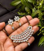 Gold diamond mangalsutra