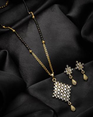 Gold diamond mangalsutra 1