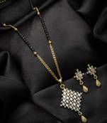 Gold diamond mangalsutra