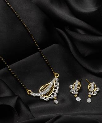 Gold diamond mangalsutra 1