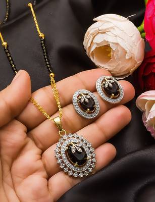 Gold diamond mangalsutra 1