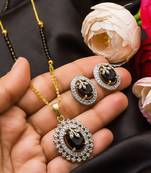 Gold diamond mangalsutra