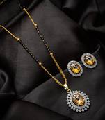 Gold diamond mangalsutra