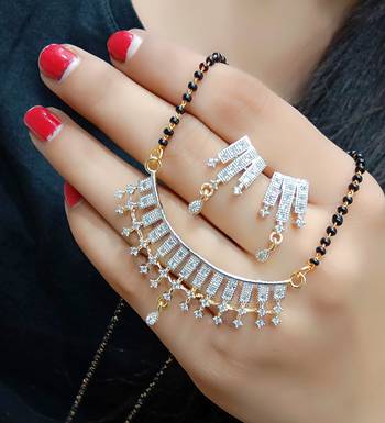 Gold diamond mangalsutra 1