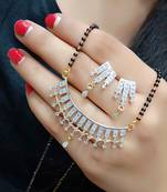 Gold diamond mangalsutra