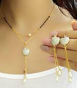 Gold diamond mangalsutra