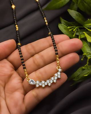 Gold diamond mangalsutra 1