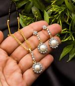 Gold diamond mangalsutra