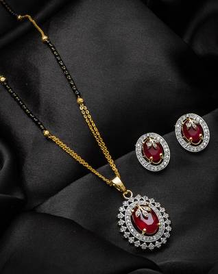 Gold diamond mangalsutra 1