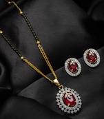 Gold diamond mangalsutra
