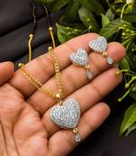 Gold diamond mangalsutra