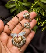 Gold diamond mangalsutra