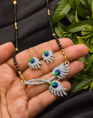 Gold diamond mangalsutra 1