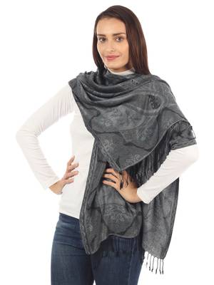 Super Fine Soft Women's Mudal Reversible Pashmina Scarf, Stole & Wrap with Hanger 1