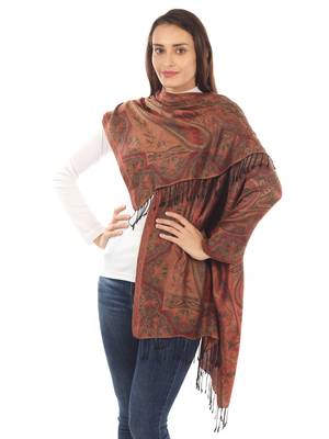 Super Fine Soft Women's Mudal Reversible Pashmina Scarf, Stole & Wrap with Hanger 1