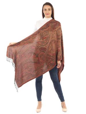 Super Fine Soft Women's Mudal Reversible Pashmina Scarf, Stole & Wrap with Hanger 3