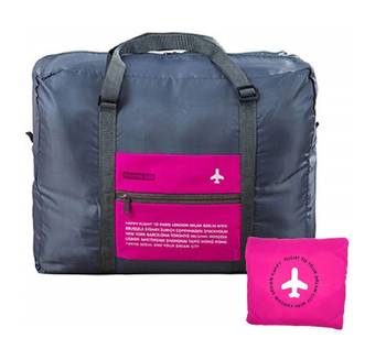 Shree Shyam Products Pink Reusable Folding Shopping Bag Ecofriendly Nylon Set Of 2 Pcs Big Size 1