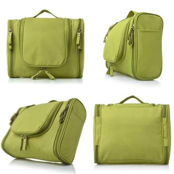 Shree Shyam Products Green Hanging Waterproof Travel Cosmetic Bag Oxford Matty Set Of 1 Pcs Pouch Large Capacity 2