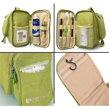 Shree Shyam Products Green Hanging Waterproof Travel Cosmetic Bag Oxford Matty Set Of 1 Pcs Pouch Large Capacity 4