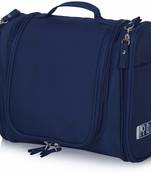 Shree Shyam Products Nevy Blue Hanging Waterproof Travel Cosmetic Bag Oxford Matty Set Of 1 Pcs Pouch Large Capacity