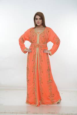 Dubai Kaftan Women Dress Long Gown Farasha Morocco Wear 2