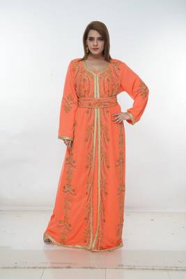 Dubai Kaftan Women Dress Long Gown Farasha Morocco Wear 4
