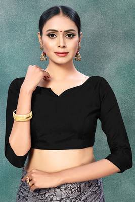 Silver plain silk saree with blouse 5