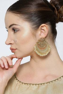 Gold Plated Beaded Handcrafted Chandbali 3