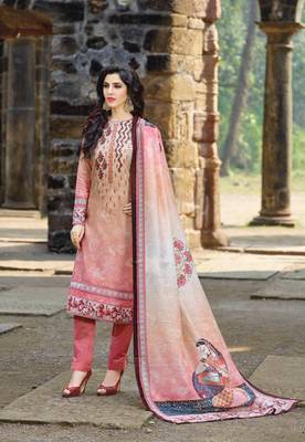 Pink printed cotton salwar 1