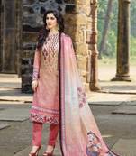 Pink printed cotton salwar