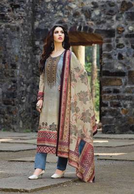 Blue printed cotton salwar 1