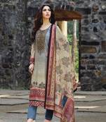 Blue printed cotton salwar